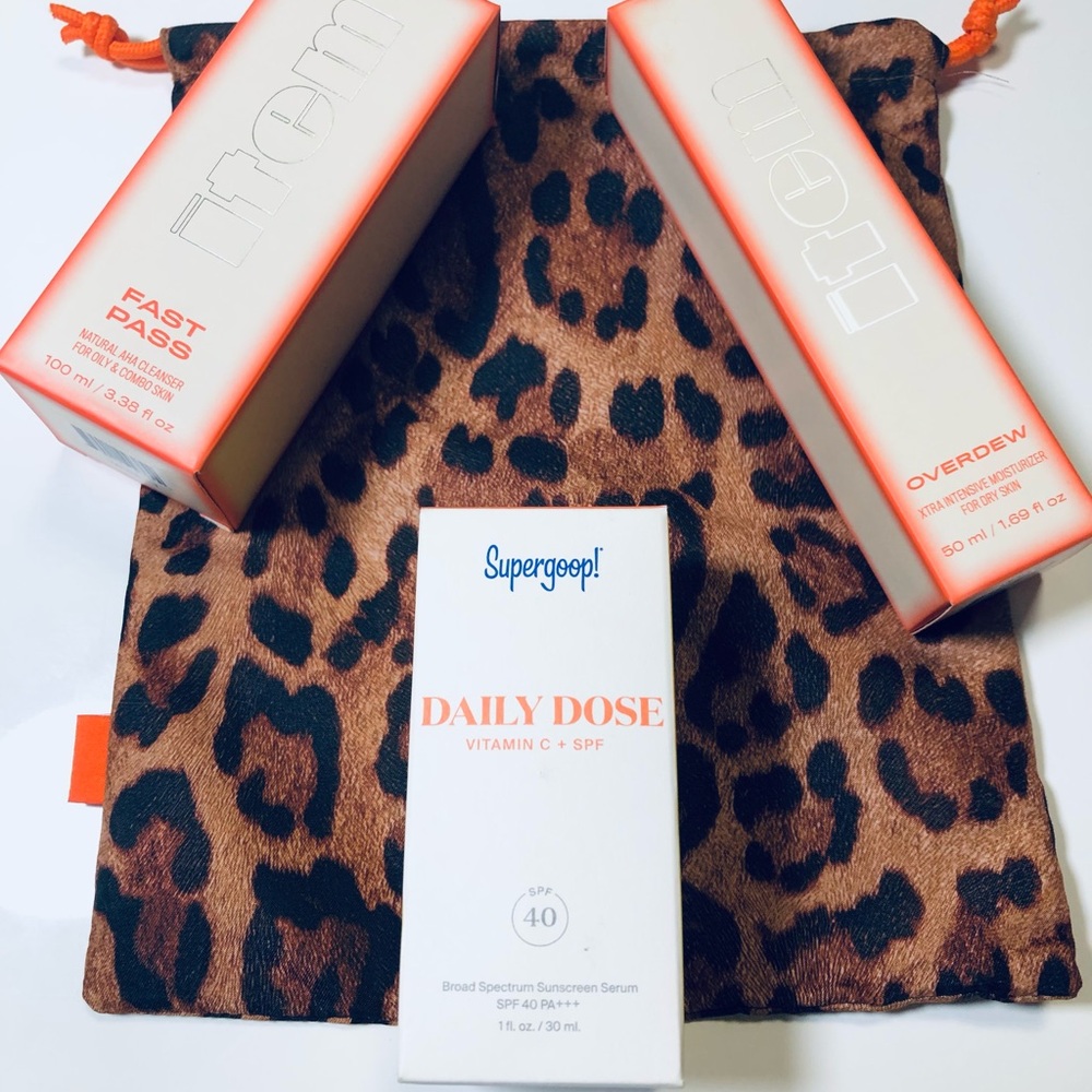BRAND NEW!Supergoop!Daily Dose,ITEM Cleanser and ITEM Xtra Intensive Moisturizer